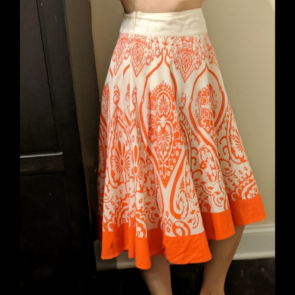 Anthropologie Edme & Esyllte floral midi skirt